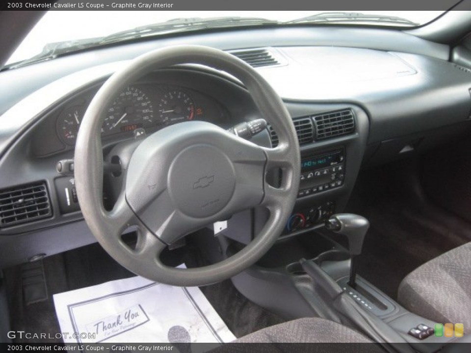 Graphite Gray Interior Dashboard for the 2003 Chevrolet Cavalier LS Coupe #52402680
