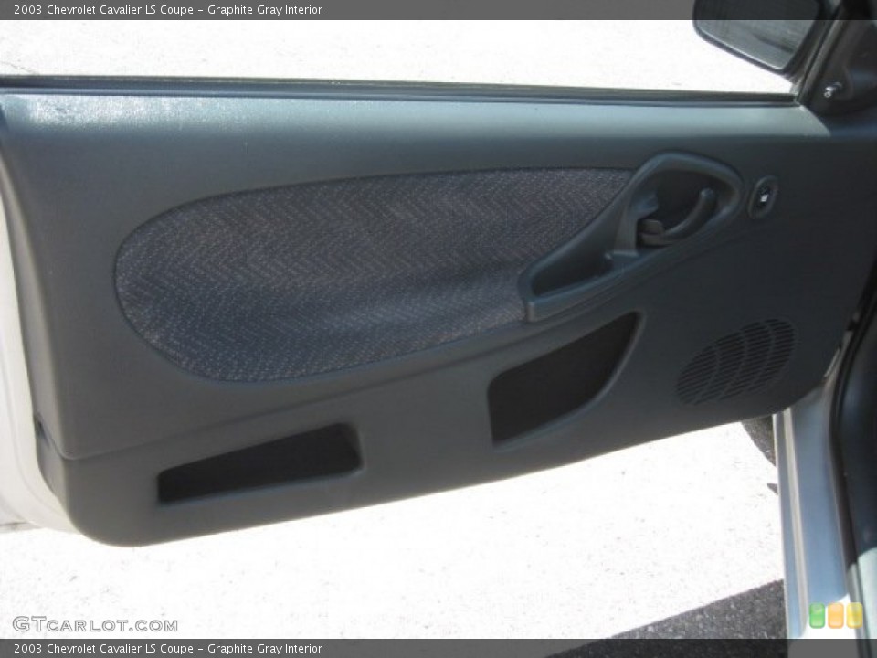 Graphite Gray Interior Door Panel for the 2003 Chevrolet Cavalier LS Coupe #52402905
