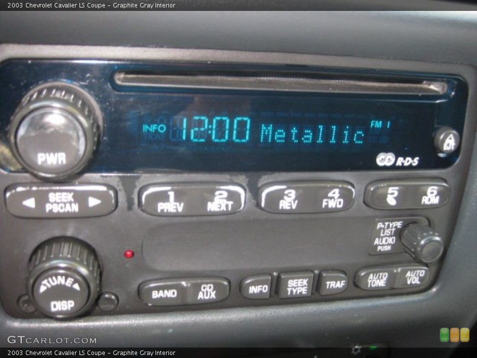 Graphite Gray Interior Controls for the 2003 Chevrolet Cavalier LS Coupe #52402971