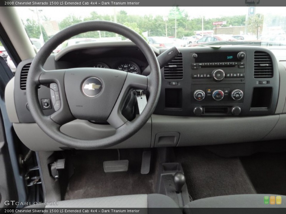 Dark Titanium Interior Dashboard for the 2008 Chevrolet Silverado 1500 LS Extended Cab 4x4 #52403094