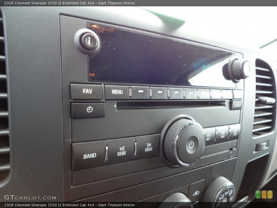 Dark Titanium Interior Controls for the 2008 Chevrolet Silverado 1500 LS Extended Cab 4x4 #52403199