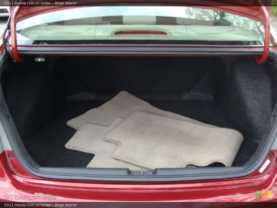Beige Interior Trunk for the 2011 Honda Civic LX Sedan #52405260