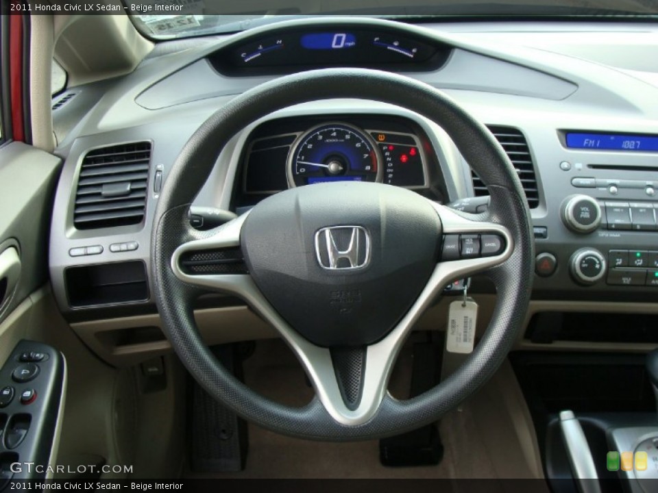 Beige Interior Dashboard for the 2011 Honda Civic LX Sedan #52405395