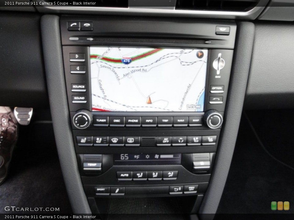 Black Interior Navigation for the 2011 Porsche 911 Carrera S Coupe #52405539