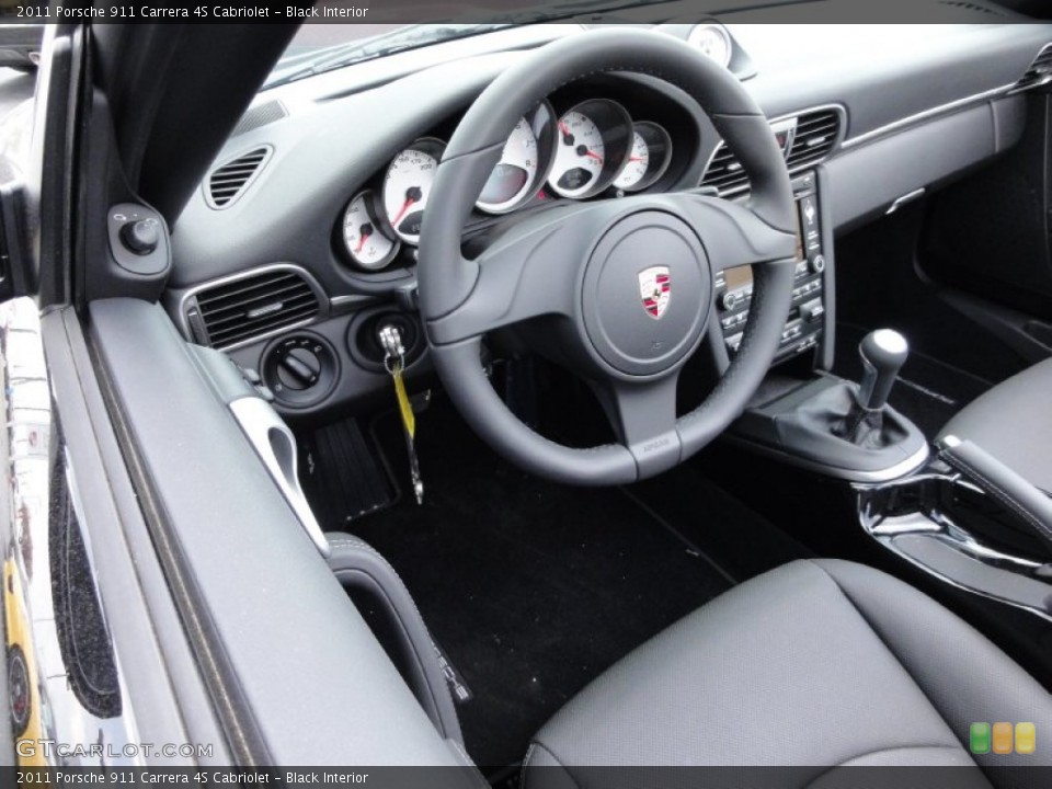 Black Interior Dashboard for the 2011 Porsche 911 Carrera 4S Cabriolet #52405743