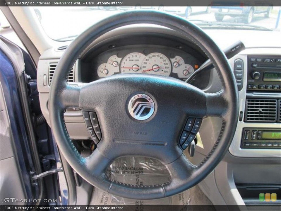 Dark Graphite Interior Steering Wheel for the 2003 Mercury Mountaineer Convenience AWD #52409733