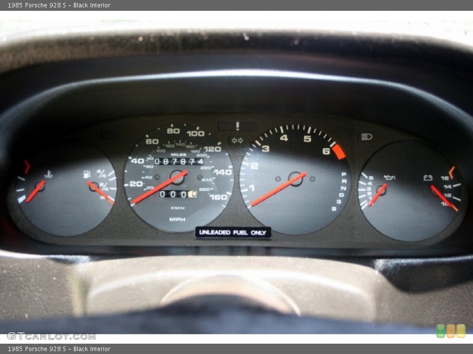 Black Interior Gauges for the 1985 Porsche 928 S #52411491