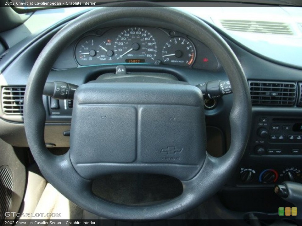 Graphite Interior Steering Wheel for the 2002 Chevrolet Cavalier Sedan #52412745