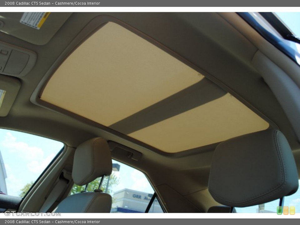 Cashmere/Cocoa Interior Sunroof for the 2008 Cadillac CTS Sedan #52413090