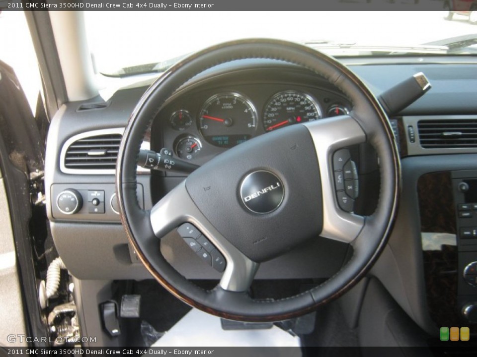 Ebony Interior Steering Wheel for the 2011 GMC Sierra 3500HD Denali Crew Cab 4x4 Dually #52413627
