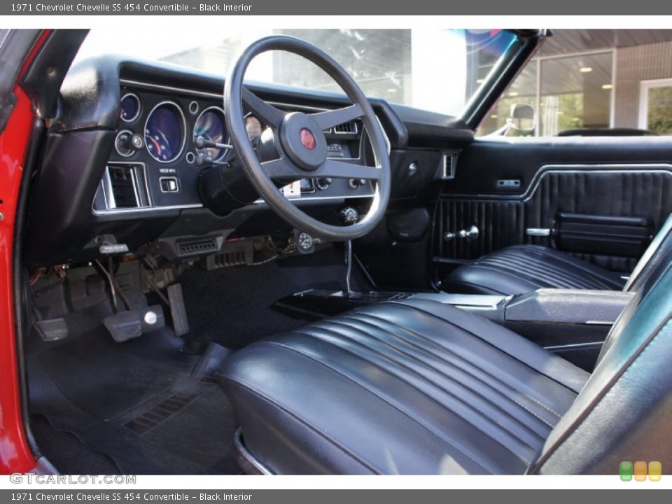 Black Interior Photo for the 1971 Chevrolet Chevelle SS 454 Convertible #52416615