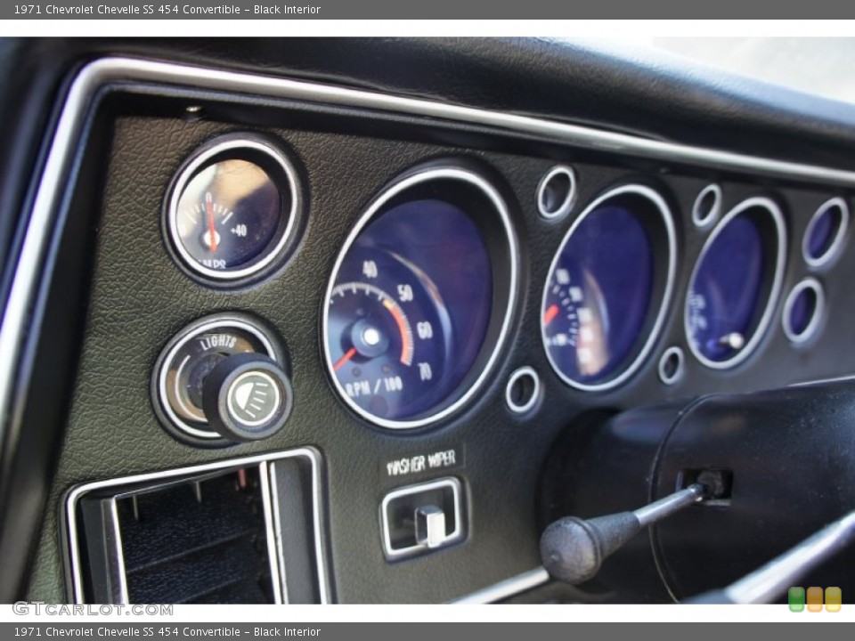 Black Interior Gauges for the 1971 Chevrolet Chevelle SS 454 Convertible #52416690