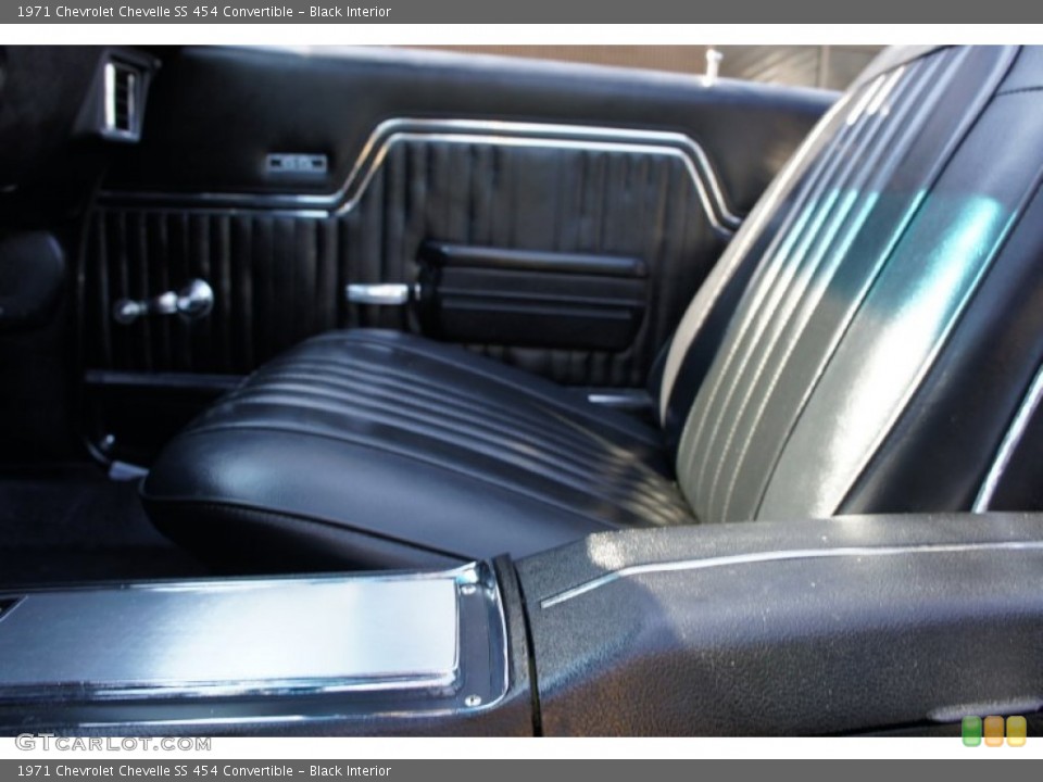 Black Interior Photo for the 1971 Chevrolet Chevelle SS 454 Convertible #52416810