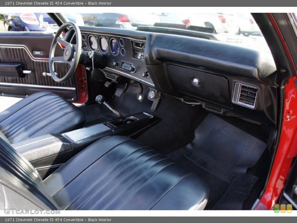 Black Interior Dashboard for the 1971 Chevrolet Chevelle SS 454 Convertible #52416876