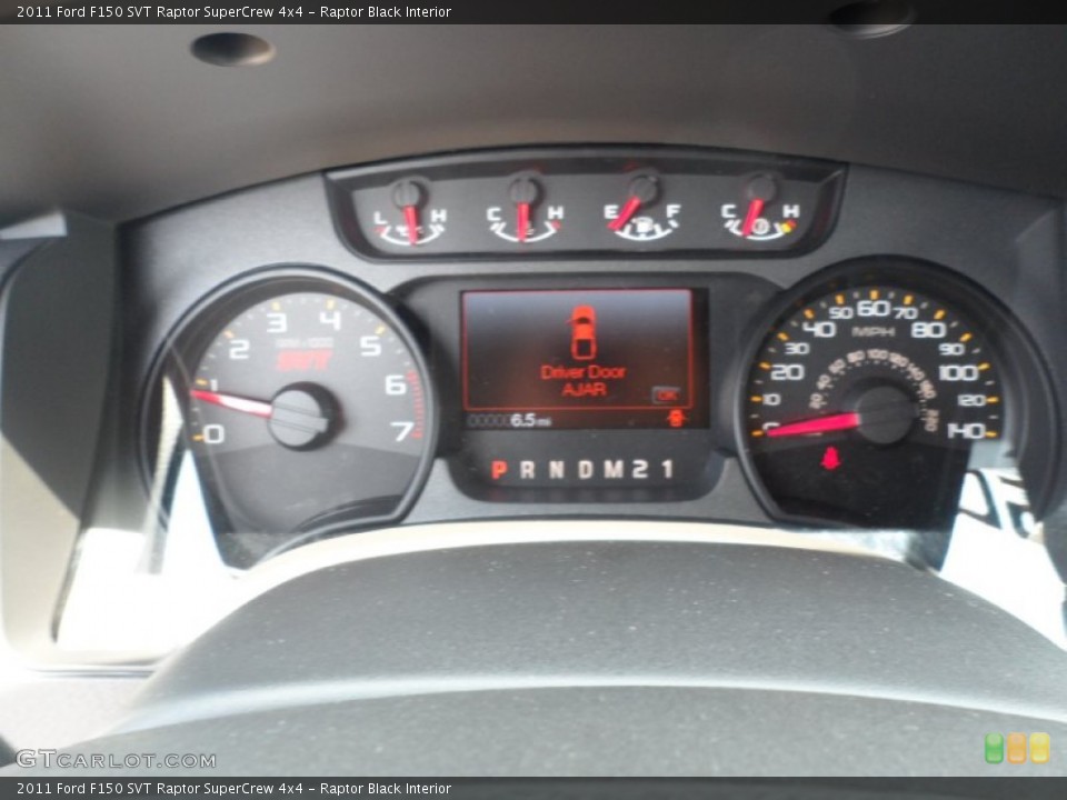 Raptor Black Interior Gauges for the 2011 Ford F150 SVT Raptor SuperCrew 4x4 #52417176