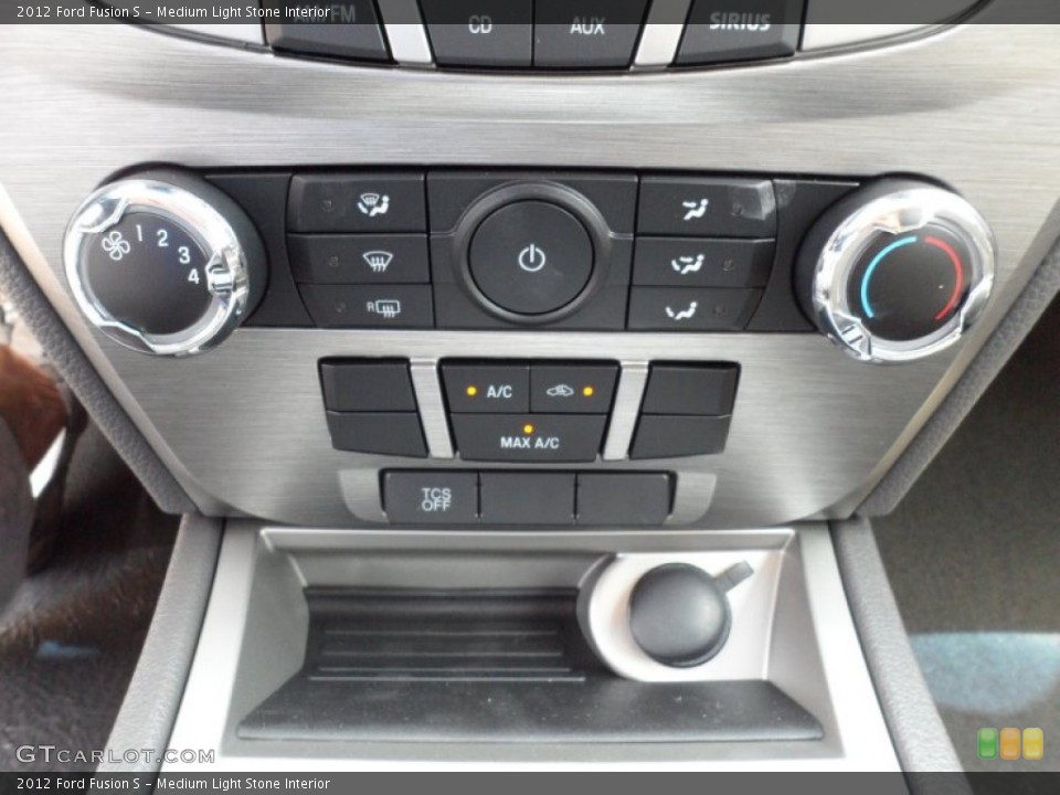 Medium Light Stone Interior Controls for the 2012 Ford Fusion S #52420281