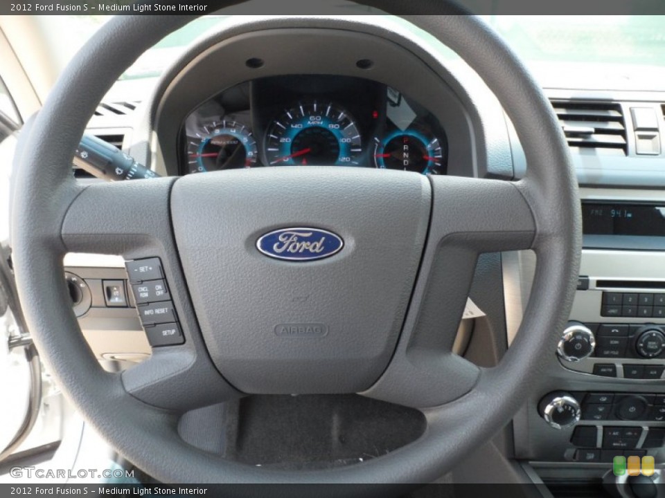 Medium Light Stone Interior Steering Wheel for the 2012 Ford Fusion S #52420317