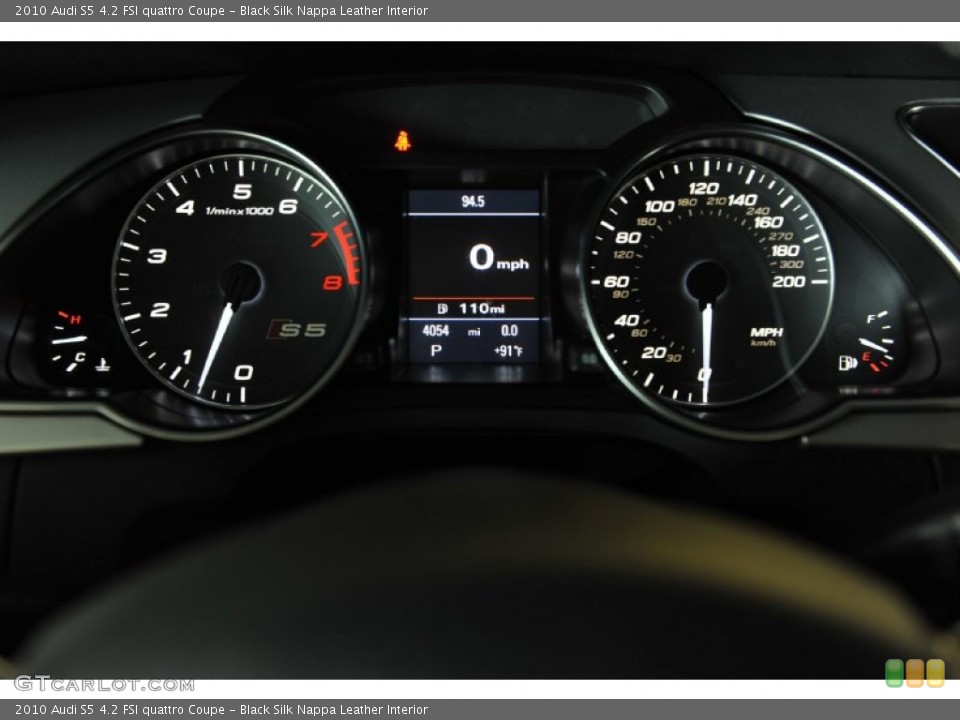 Black Silk Nappa Leather Interior Gauges for the 2010 Audi S5 4.2 FSI quattro Coupe #52421679