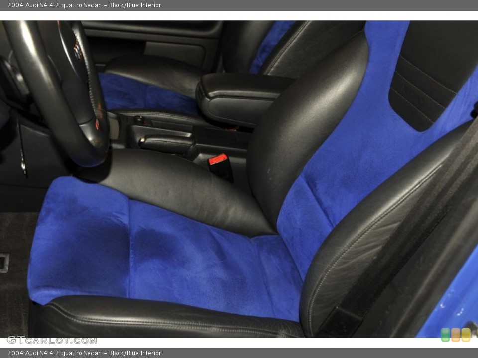 Black/Blue Interior Photo for the 2004 Audi S4 4.2 quattro Sedan #52421856