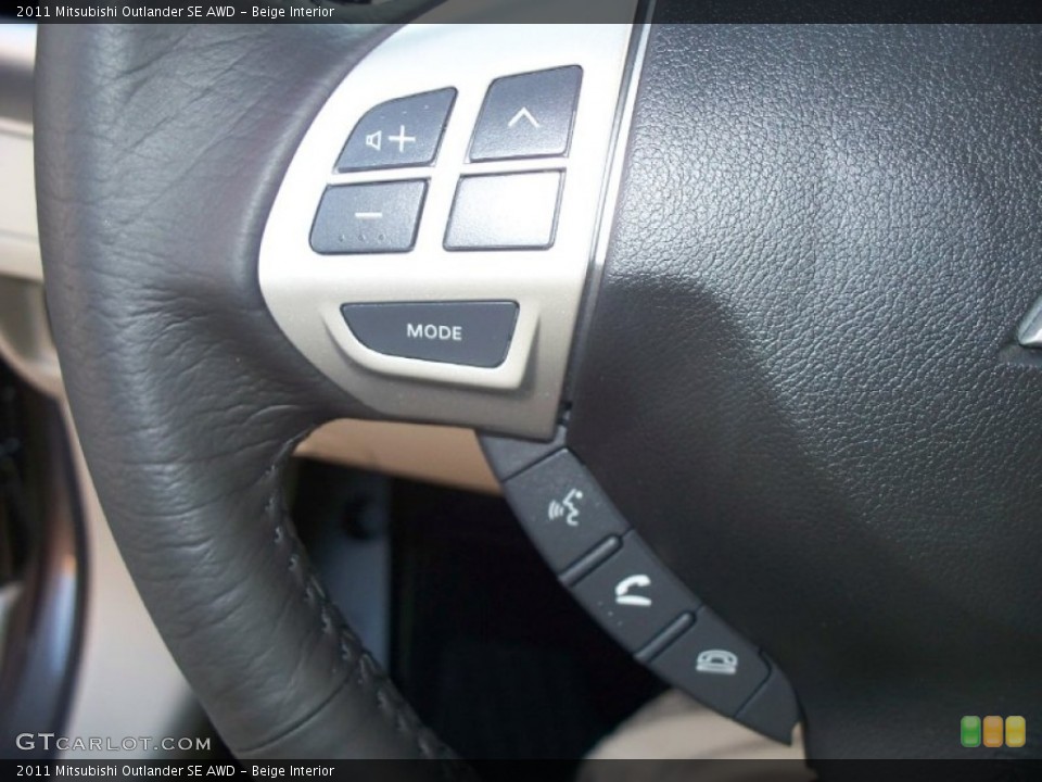 Beige Interior Controls for the 2011 Mitsubishi Outlander SE AWD #52425024