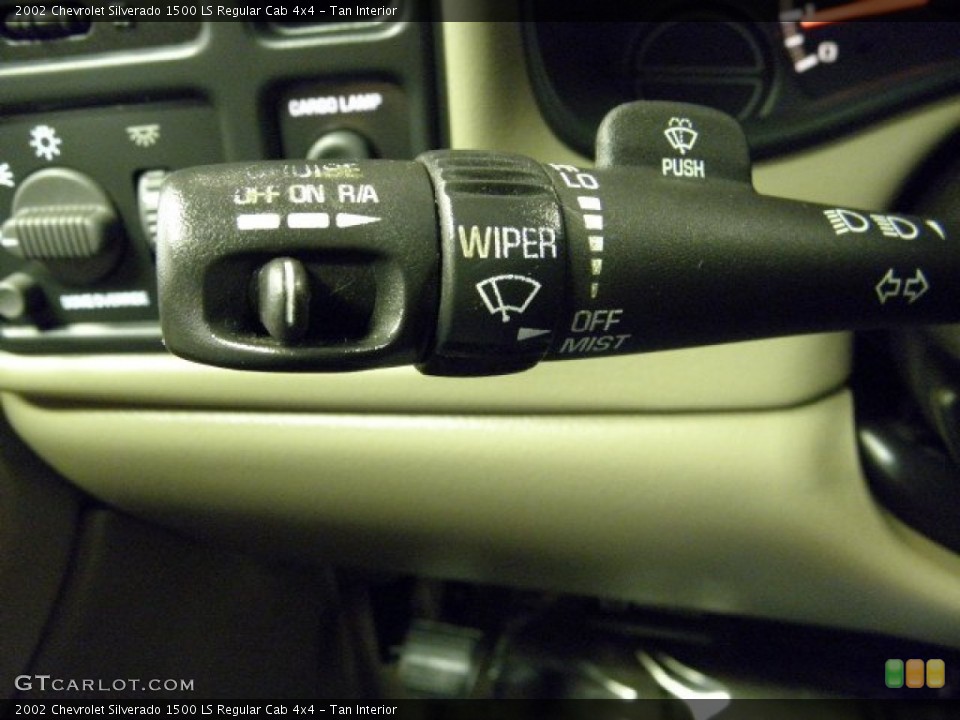 Tan Interior Controls for the 2002 Chevrolet Silverado 1500 LS Regular Cab 4x4 #52428249