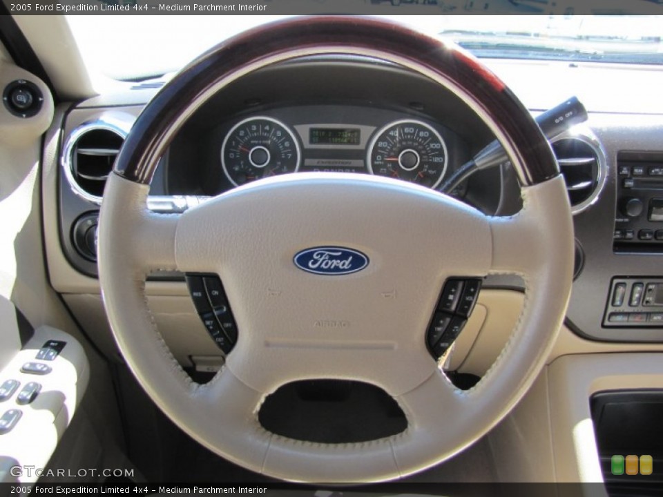 Medium Parchment Interior Steering Wheel for the 2005 Ford Expedition Limited 4x4 #52428855