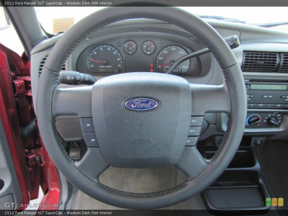 Medium Dark Flint Interior Steering Wheel for the 2011 Ford Ranger XLT SuperCab #52430877