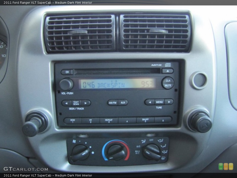 Medium Dark Flint Interior Controls for the 2011 Ford Ranger XLT SuperCab #52430898