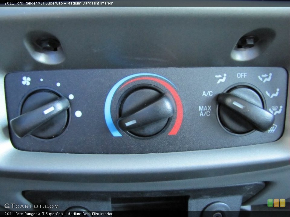 Medium Dark Flint Interior Controls for the 2011 Ford Ranger XLT SuperCab #52430904