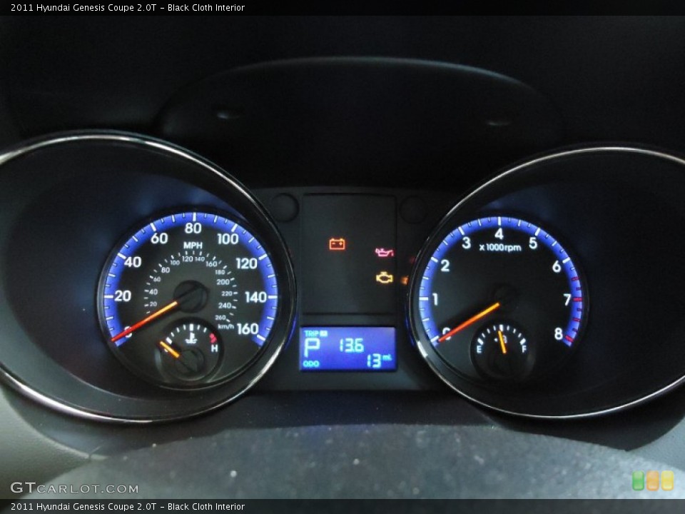 Black Cloth Interior Gauges for the 2011 Hyundai Genesis Coupe 2.0T #52433582