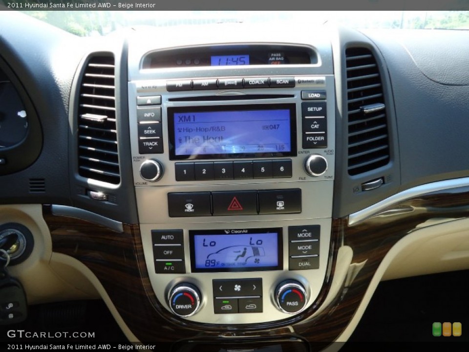 Beige Interior Controls for the 2011 Hyundai Santa Fe Limited AWD #52433720