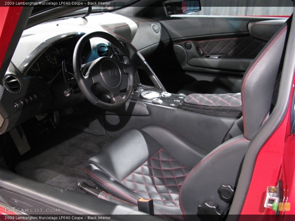 Black Interior Photo for the 2009 Lamborghini Murcielago LP640 Coupe #524351