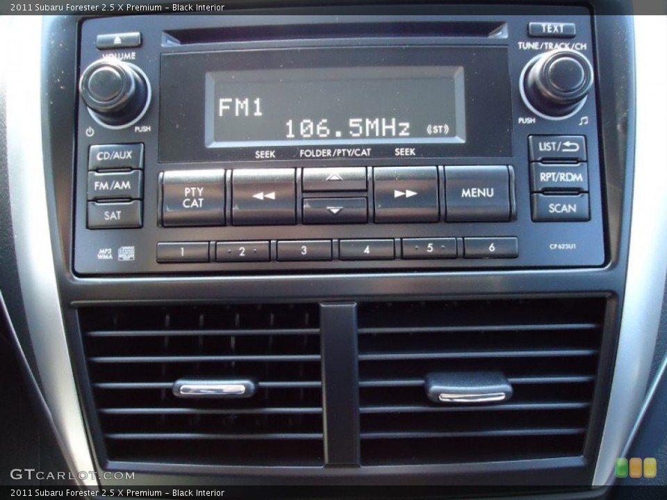 Black Interior Controls for the 2011 Subaru Forester 2.5 X Premium #52435250