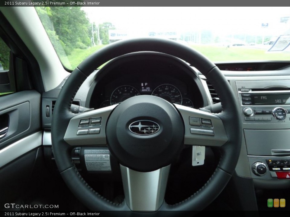Off-Black Interior Steering Wheel for the 2011 Subaru Legacy 2.5i Premium #52435711