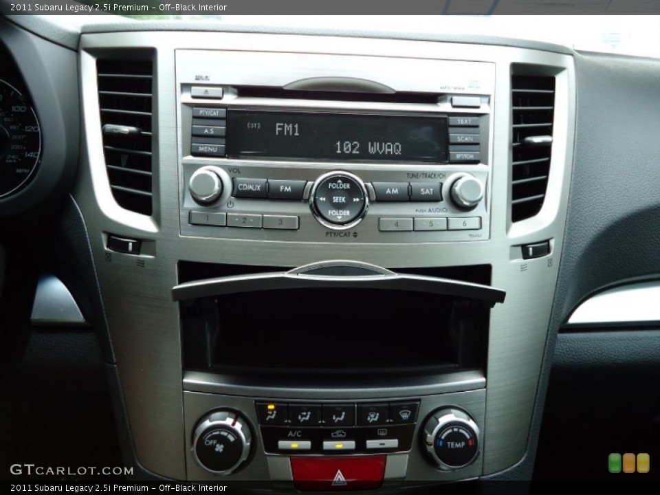 Off-Black Interior Controls for the 2011 Subaru Legacy 2.5i Premium #52435734