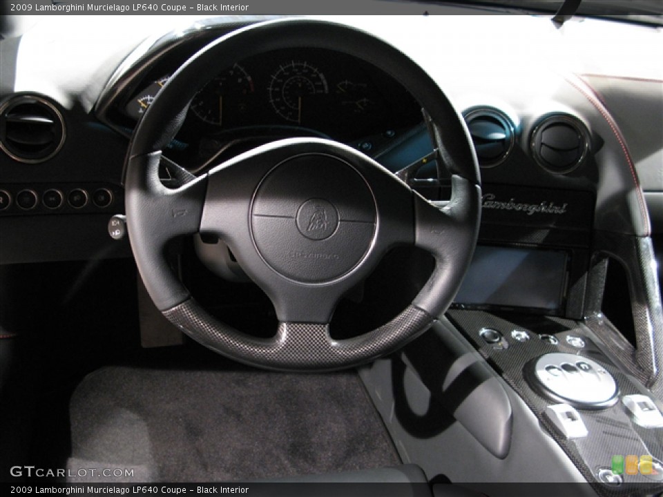 Black Interior Steering Wheel for the 2009 Lamborghini Murcielago LP640 Coupe #524358