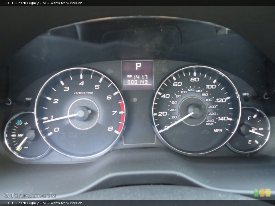 Warm Ivory Interior Gauges for the 2011 Subaru Legacy 2.5i #52436411