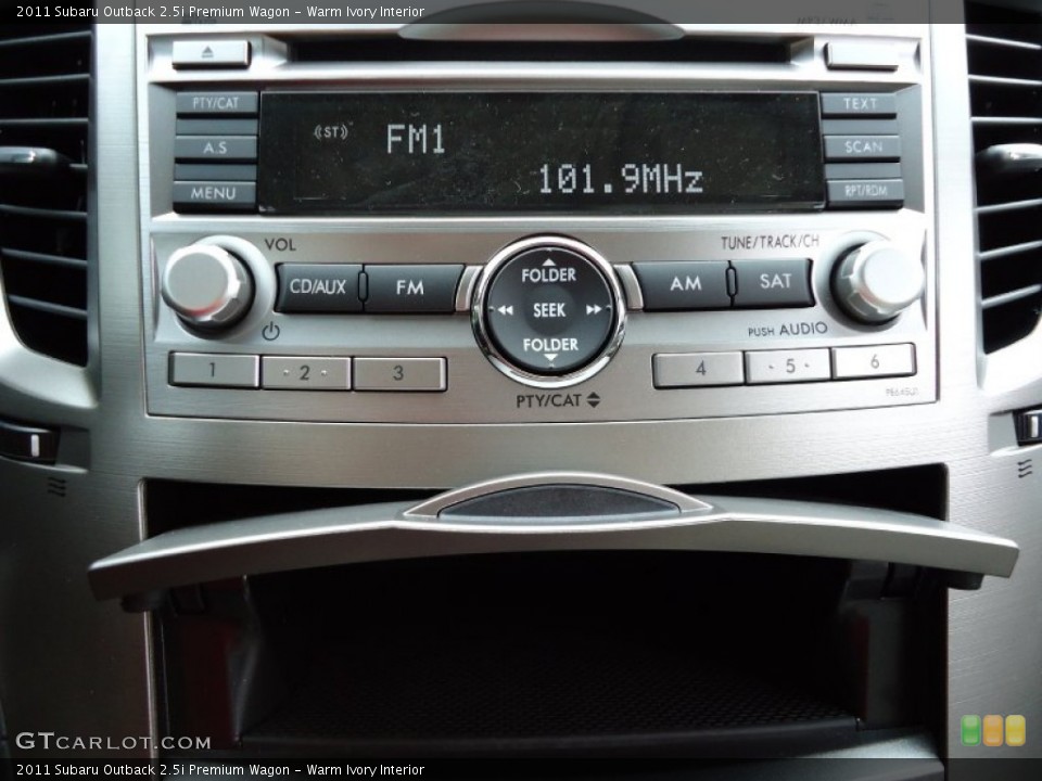Warm Ivory Interior Controls for the 2011 Subaru Outback 2.5i Premium Wagon #52437078