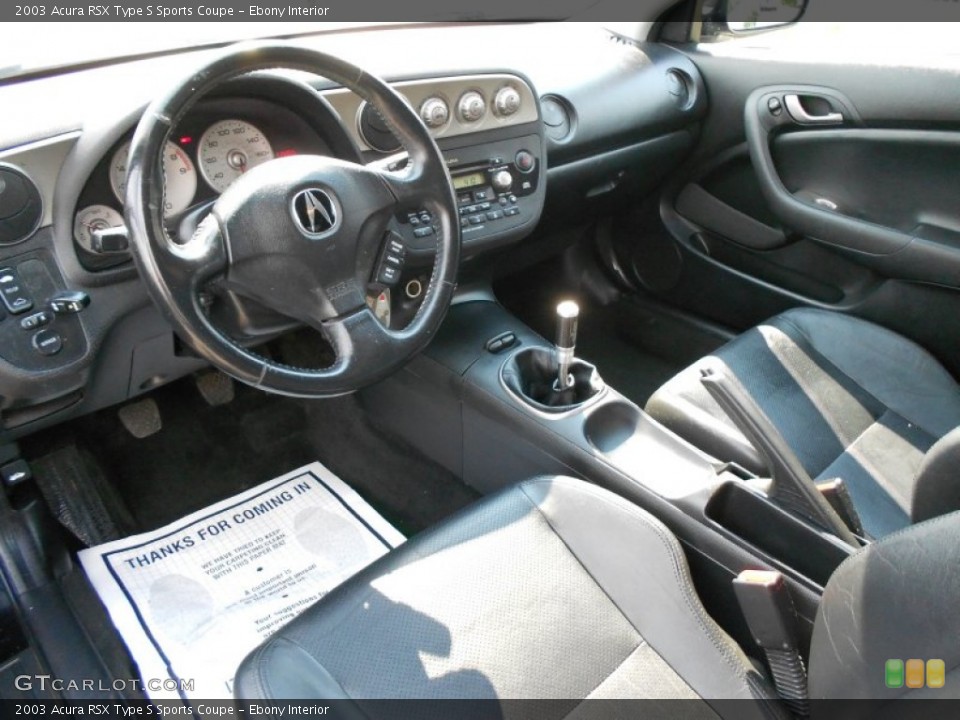 Ebony Interior Prime Interior for the 2003 Acura RSX Type S Sports Coupe #52437871