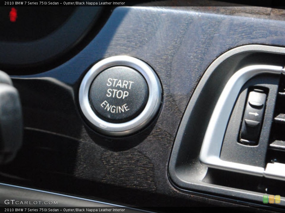 Oyster/Black Nappa Leather Interior Controls for the 2010 BMW 7 Series 750i Sedan #52439122