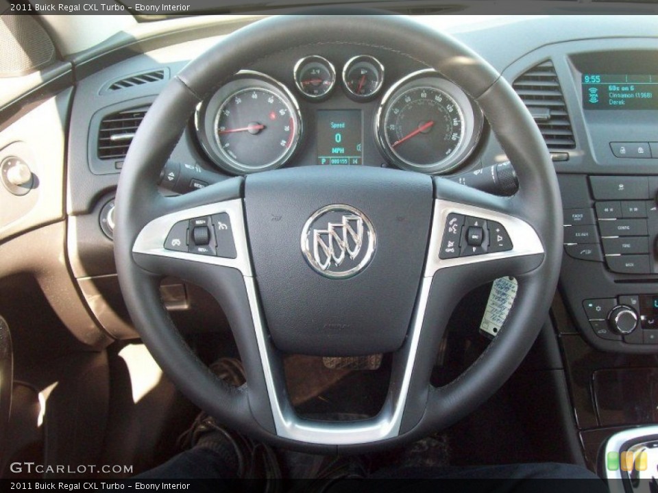Ebony Interior Steering Wheel for the 2011 Buick Regal CXL Turbo #52439482