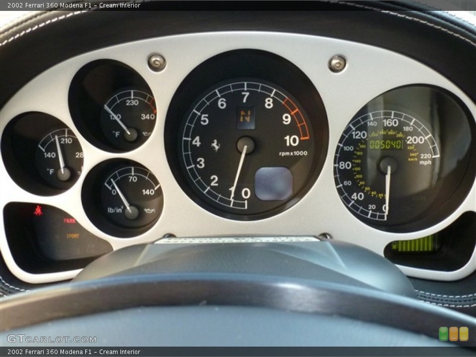 Cream Interior Gauges for the 2002 Ferrari 360 Modena F1 #52439602