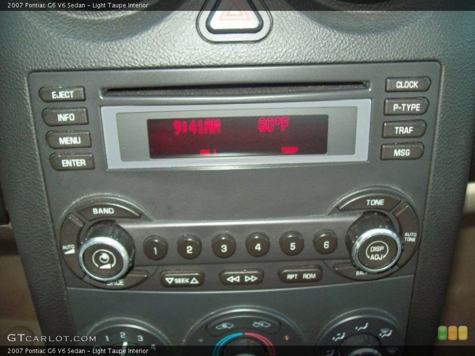 Light Taupe Interior Controls for the 2007 Pontiac G6 V6 Sedan #52439680