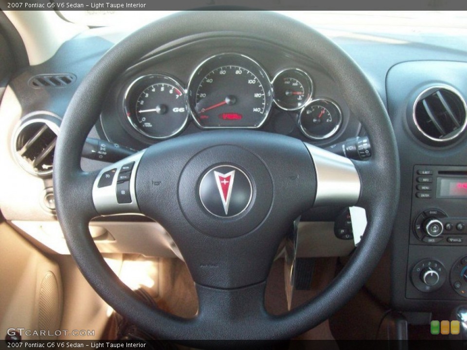 Light Taupe Interior Steering Wheel for the 2007 Pontiac G6 V6 Sedan #52439875