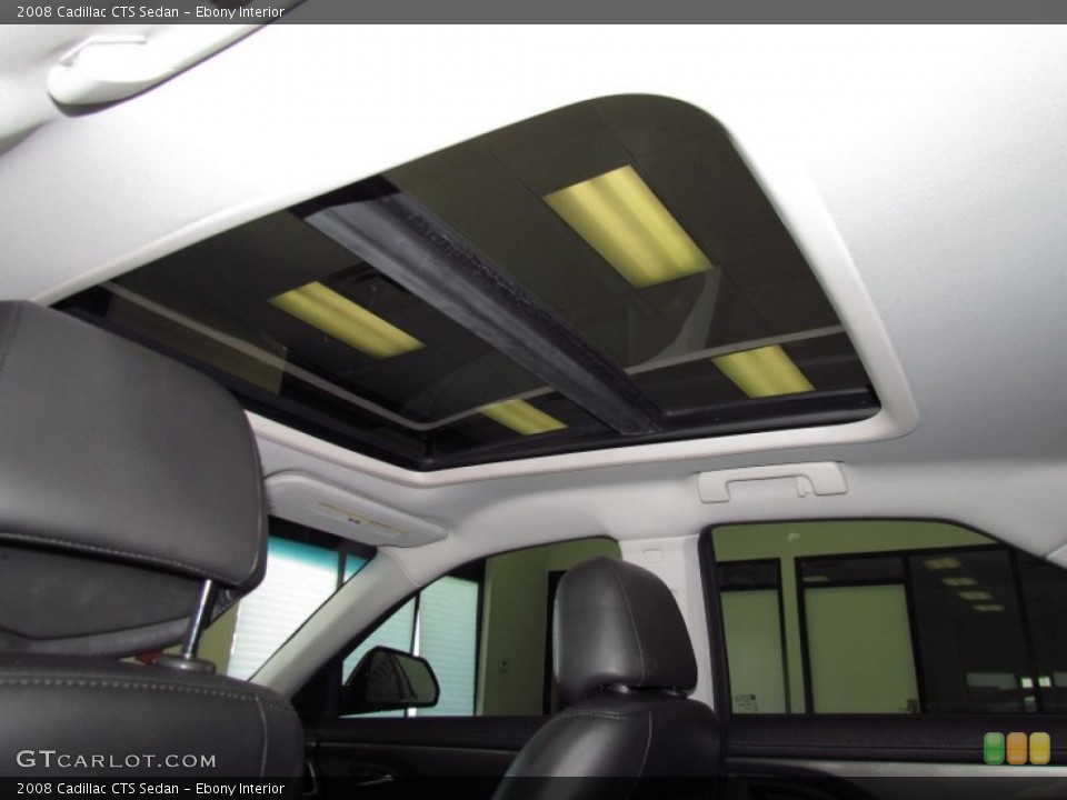 Ebony Interior Sunroof for the 2008 Cadillac CTS Sedan #52443814
