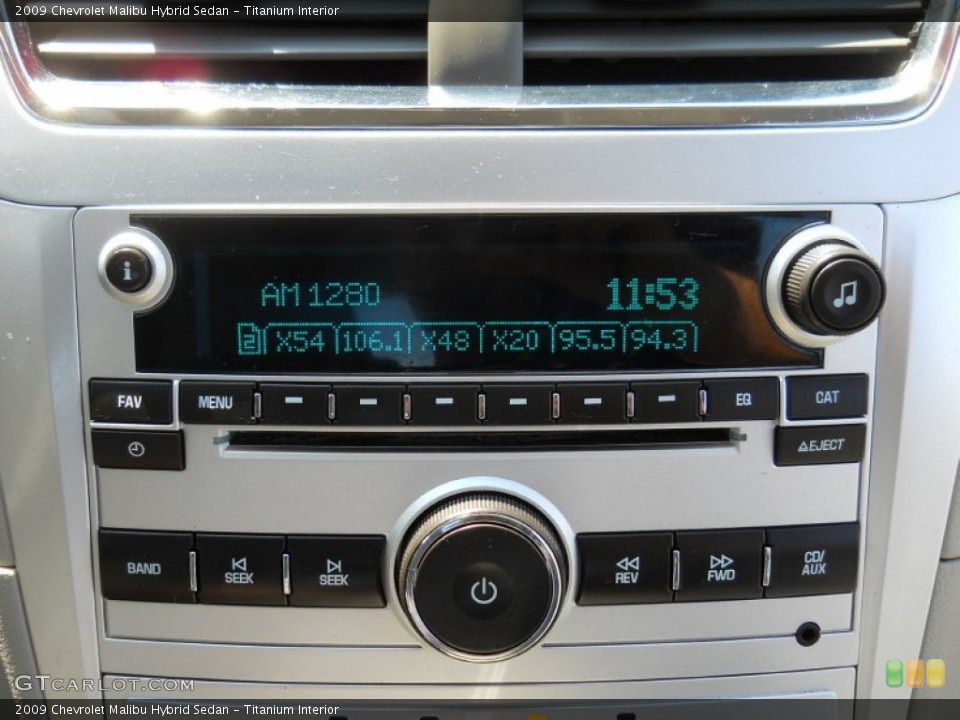 Titanium Interior Controls for the 2009 Chevrolet Malibu Hybrid Sedan #52444840