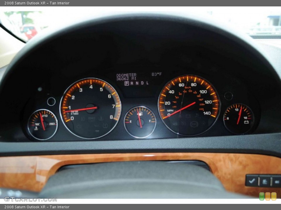 Tan Interior Gauges for the 2008 Saturn Outlook XR #52445092