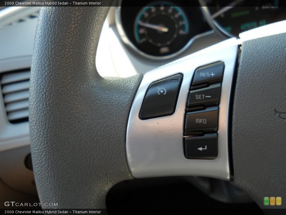 Titanium Interior Controls for the 2009 Chevrolet Malibu Hybrid Sedan #52445188