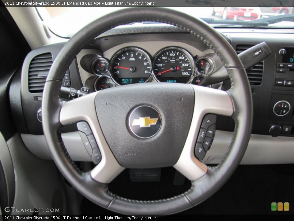 Light Titanium/Ebony Interior Steering Wheel for the 2011 Chevrolet Silverado 1500 LT Extended Cab 4x4 #52448881