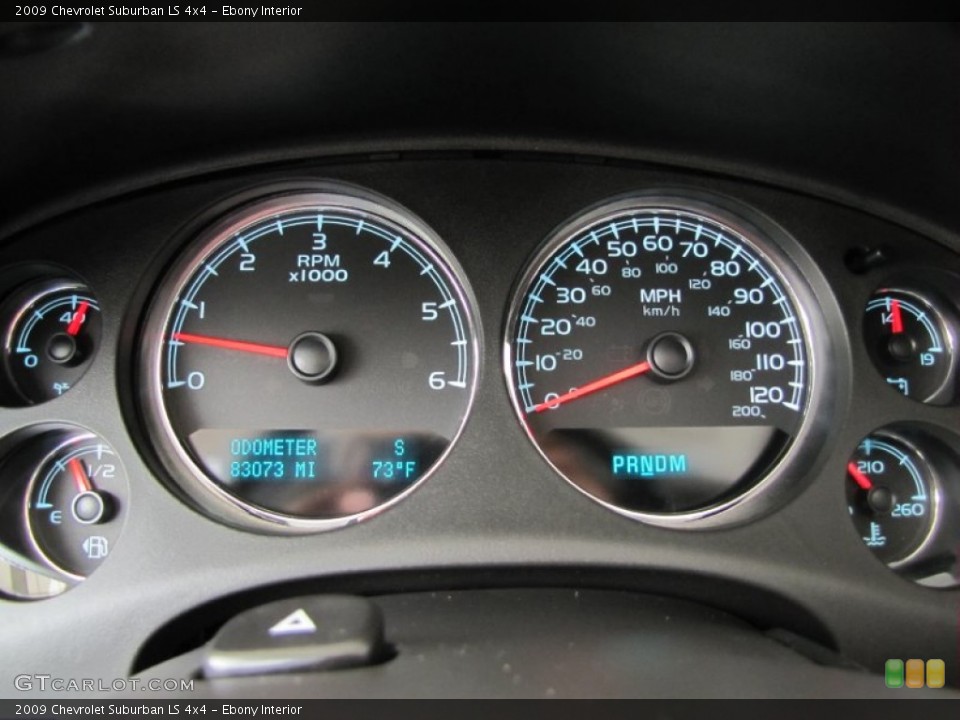 Ebony Interior Gauges for the 2009 Chevrolet Suburban LS 4x4 #52449265